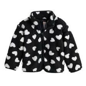 Jumping Beans size 3T toddler Kids Heart Pattern Black and White Jacket